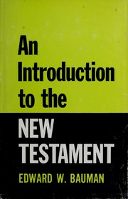 Cover of: An introduction to the New Testament.