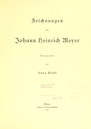 Cover of: Zeichnungen von Johann Heinrich Meyer