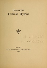 Souvenir festival hymns by Free Religious Association