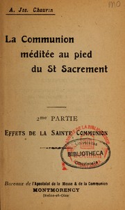 Cover of: La communion meditee au pied du St Sacrement