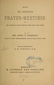 Cover of: How to conduct prayer-meetings ...