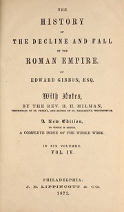 Cover of: The history of the decline and fall of the Roman Empire