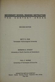 Cover of: Secondary school reading instruction: the content areas