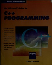 Cover of: The Microsoft guide to C (plus plus) programming.
