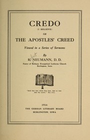 Cover of: Credo (I believe)
