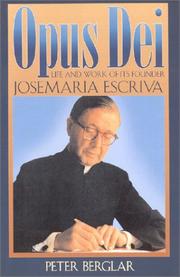 Cover of: Opus Dei by Peter Berglar