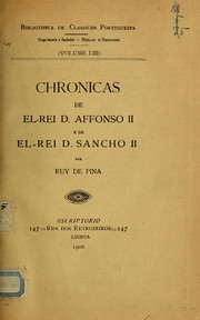 Chronicas de el-Rei D. Affonso II, e de el-Rei D. Sancho II by Rui de Pina