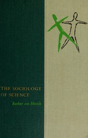 Cover of: The sociology of science