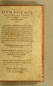 Cover of: Histoire d'un voyage fait en la terre du Bresil, autrement dite Amerique by Jean de Léry