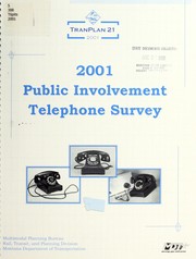 Cover of: 2001 Public involvement telephone survey