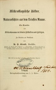 Cover of: Mikroskopische Bilder by Hermann Klencke