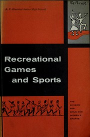 Cover of: Recreational games and sports.