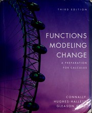 Cover of: Functions modeling change: a preparation for calculus