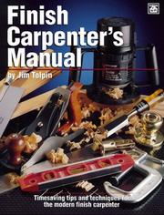 Cover of: Finish carpenter's manual