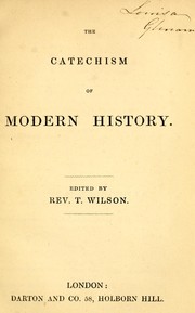 Cover of: The catechism of modern history