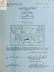 Cover of: Draft environmental statement, administrative action for Project RF-20 (4), U.S. 191 Spur