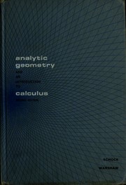 Cover of: Analytic geometry and an introduction to calculus