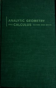 Cover of: Analytic geometry and calculus