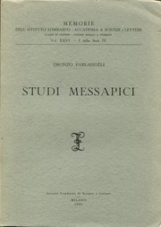 Studi messapici by Oronzo Parlangèli