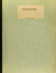 Cover of: A resource allocation model for a weapon system manager by Hal Bacon Powell