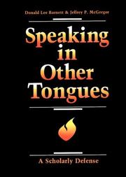 Cover of: Speaking in Other Tongues