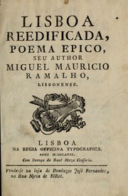Cover of: Lisboa reedificada: poema epico