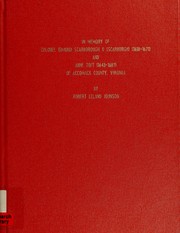 Cover of: In memory of Colonel Edmund Scarborough II (Scarburgh) (1618-1671) and Anne Toft (1643-1687) of Accomack County, Virginia by Robert Leland Johnson