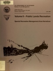 Cover of: Public lands recreation by United States. Bureau of Land Management. Oregon State Office