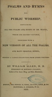 Cover of: Psalms and hymns for public worship ...