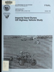 Imperial Sand Dunes off highway vehicle study by United States. Bureau of Land Management. California State Office