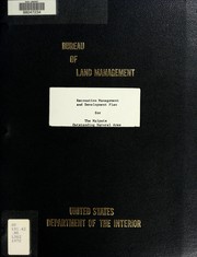 Cover of: Recreation management and development plan for the Malpais Outstanding Natural Area, New Mexico