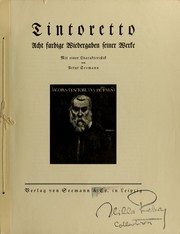 Cover of: Tintoretto: Acht farbige Wiedergaben seiner Werke