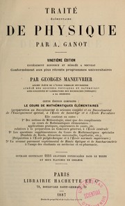 Cover of: Traité élémentaire de physique