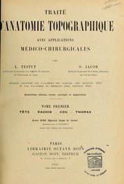Cover of: Traité d'anatomie topographique: avec applications médico-chirurgicales