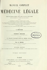 Cover of: Manuel complet de médecine légale by Joseph Briand