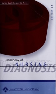 Cover of: Handbook of nursing diagnosis