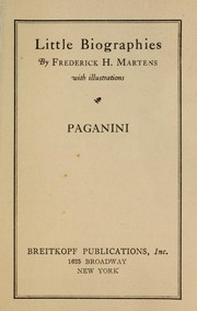 Cover of: Paganini. by Frederick Herman Martens