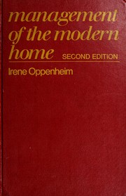 Cover of: Management of the modern home