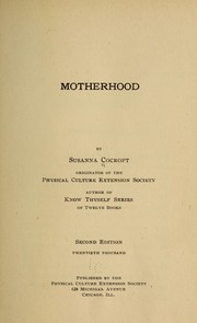 Cover of: Motherhood by Susanna Cocroft