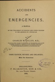 Cover of: Accidents and emergencies by Charles W. Dulles