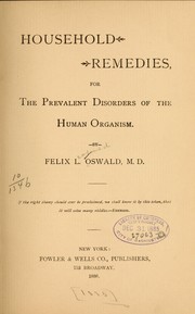 Cover of: Household remedies, for the prevalent disorders of the human organism