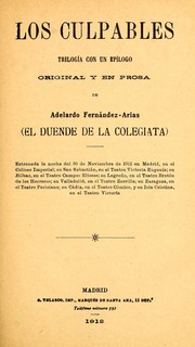 Cover of: Los culpables: trilogía con un epílogo, original y en prosa