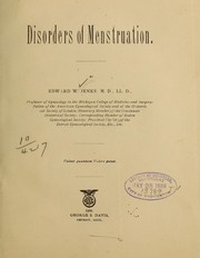Cover of: Disorders of menstruation. by Jenks, Edward W.