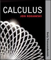 Front cover of Calculus by Jonathan Rogawski