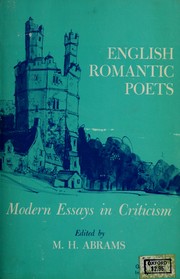 Cover of: English romantic poets: modern essays in criticism.