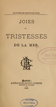 Cover of: Joies et tristesses de la mer