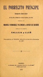 Cover of: El pobrecito príncipe by Rafael Calleja
