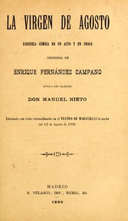 Cover of: La virgen de agosto by Manuel Nieto