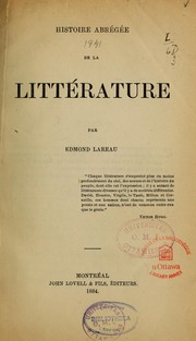 Cover of: Histoire abrégée de la littérature