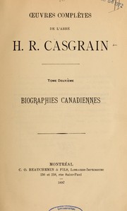 Cover of: Biographies canadiennes